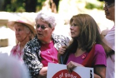 Sylvia Campbell at Gallo protest