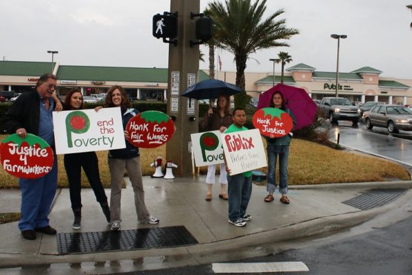 NFWM Board, YAYA & Staff picket Publix in support of the Coalition of Immokalee Workers (by Alexandria Jones)