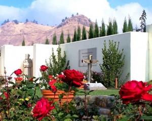Cesar E. Chavez’ grave site and Memorial Garden at the National Chavez Center. (Photo courtesy of the National Chavez Center)