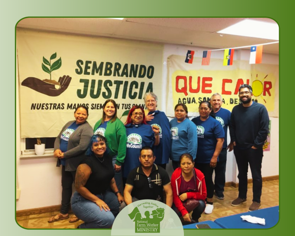 NFWM staff meeting with leaders of Planting Justice, a program of WeCount! Florida, to discuss advocacy for nursery workers and worker-centered organizing.